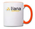 Kahvikuppi LianaCommerce valko-oranssi